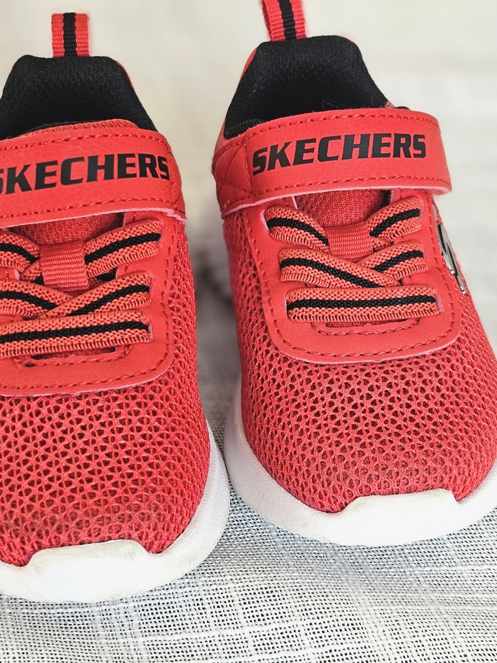 Skechers Kids Red Mesh Slip-On Sneakers - Picture 7 of 8